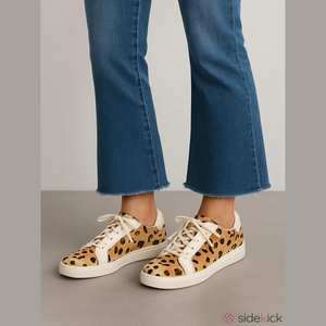 Myra Women's Platform Fashion Sneakers Retro Leopard Print Casual Skate Shoes